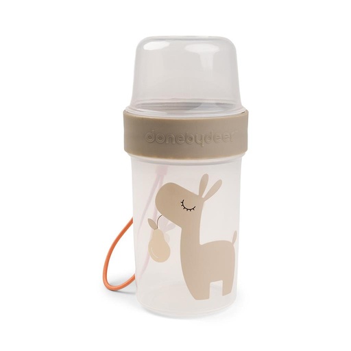 Boîte à goûter et gobelet grand modèle Croco sand 