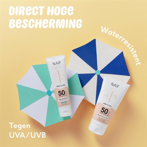 Zonnecrème SPF 50 crème (100ml) Naif  