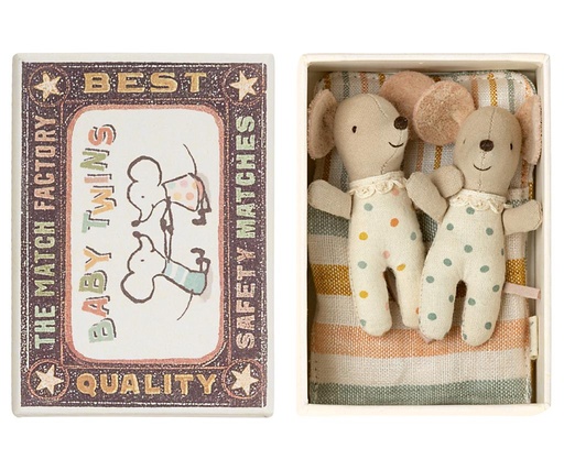 Twin baby mouse in matchbox  
