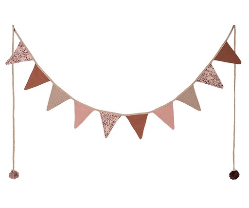 Guirlande de drapeaux rose  