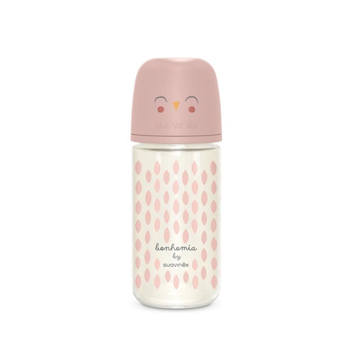 Feeding bottle 240 ml (medium) Bonhomia spring pink