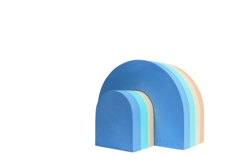 Stacking bricks Rainbow + mini salmon pink 