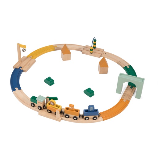 wooden train set  