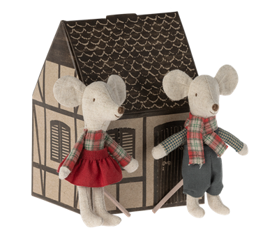 Winter mice twins - little brother and sister Mail  