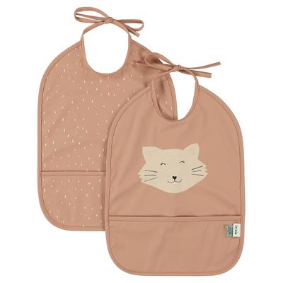 Slabbetjes waterdicht (2 stuks) mrs. cat 