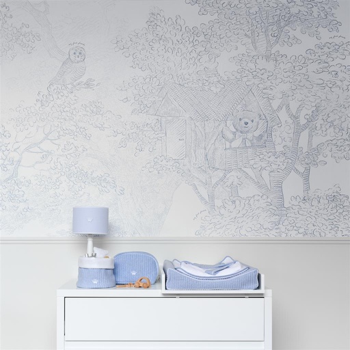 Wallpaper on fleece azurro 