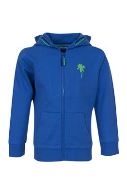 Sweater with zipper cross blue