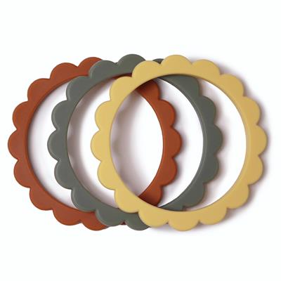 Bijtarmband bloem (3 stuks) clay-dried thyme-sunshine 