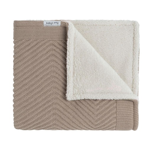 Deken wieg teddy Grace beige 