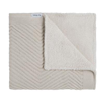 Blanket crib teddy Grace warm linen 