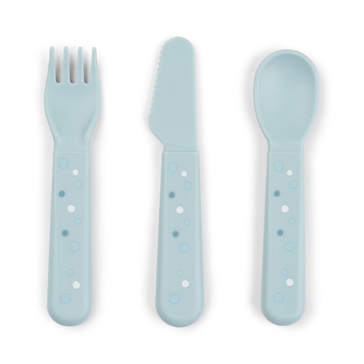 Bestekset happy dots blue 