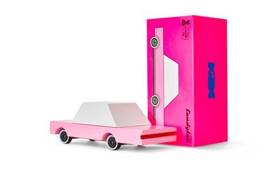 Voiture berline rose  