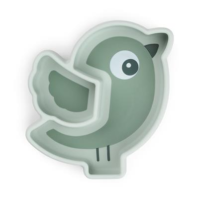 Plaque (silicone) stick & stay Birdie green 