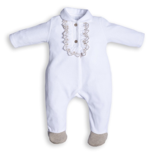 Baby suit white-beige
