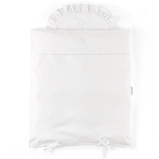 Donsovertrek park/wieg cotton white