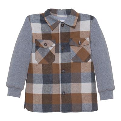 Shirt CAMEL/GREY CHECK F24-68