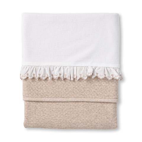 Couverture Liz white-beige 