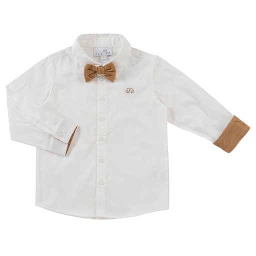 Shirt Pierrot bow offwhite