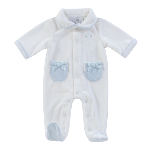 Baby suit polka dots offwhite