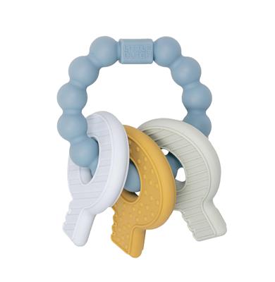 Keychain teething ring blue multicolour 