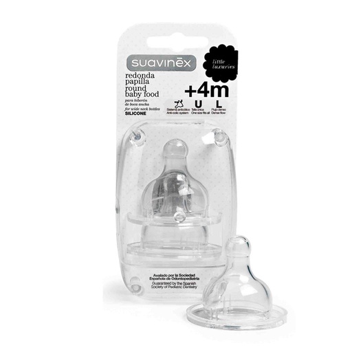 Suction teat +4m teets silic round food (2pcs)  